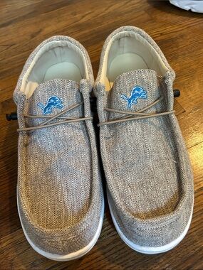 Detroit Lions Hey Dude-style Slip On Loafers